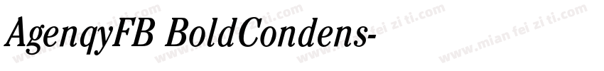 AgenqyFB BoldCondens字体转换